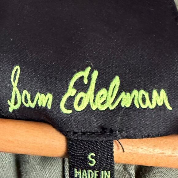 Sam Edelman Utility Jacket Women’s S Army Green Cargo Pockets Military Style - Picture 4 of 9